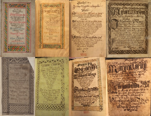 Eight title pages